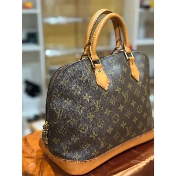 Louis Vuitton Monogram Alma PM Vintage 1994 Satchel Bag Brown with dust bag - Picture 7 of 16